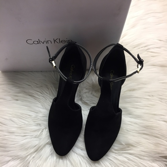 Calvin Klein Shoes - Calvin Klein Black Suede Heels 8M